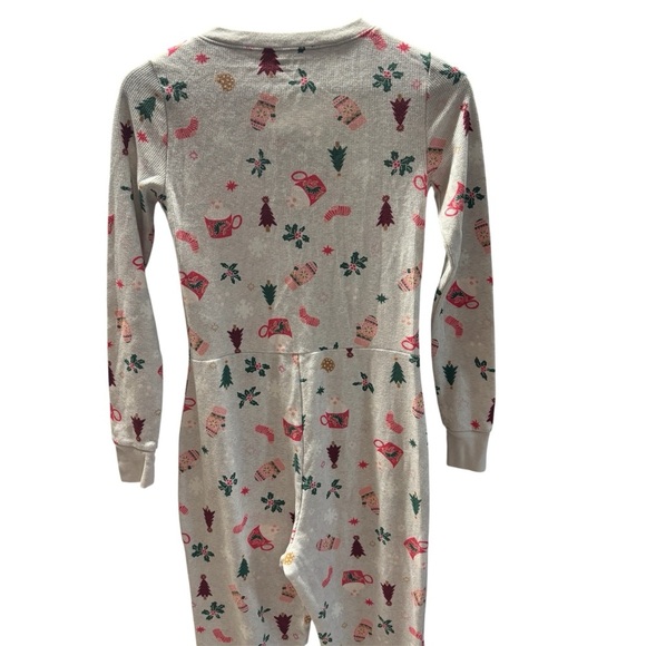 Old Navy Thermal Onesie Pajama XS Hot Cocoa Holiday Print - Picture 6 of 6